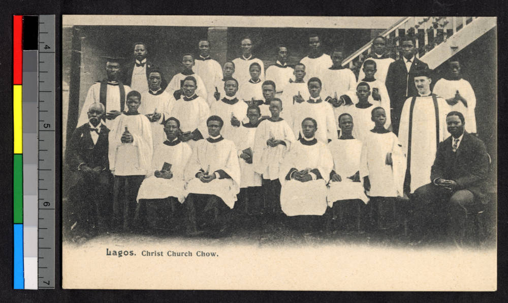 Clergy and young men at Christ Church, Lagos, Nigeria, ca.1920-1940