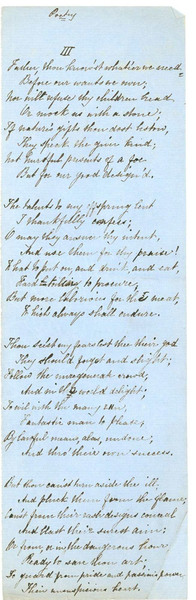 Hymn: Father, thou know&#039;st whate&#039;er we need by Charles Wesley (1707-1788) (handwritten copy)